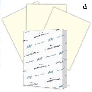 Colored Paper, Printer Paper- 24 lb Cream